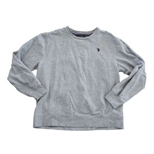 US Polo Assn Mens Sweatshirt Pullover Embroidered Logo Sz M Gray